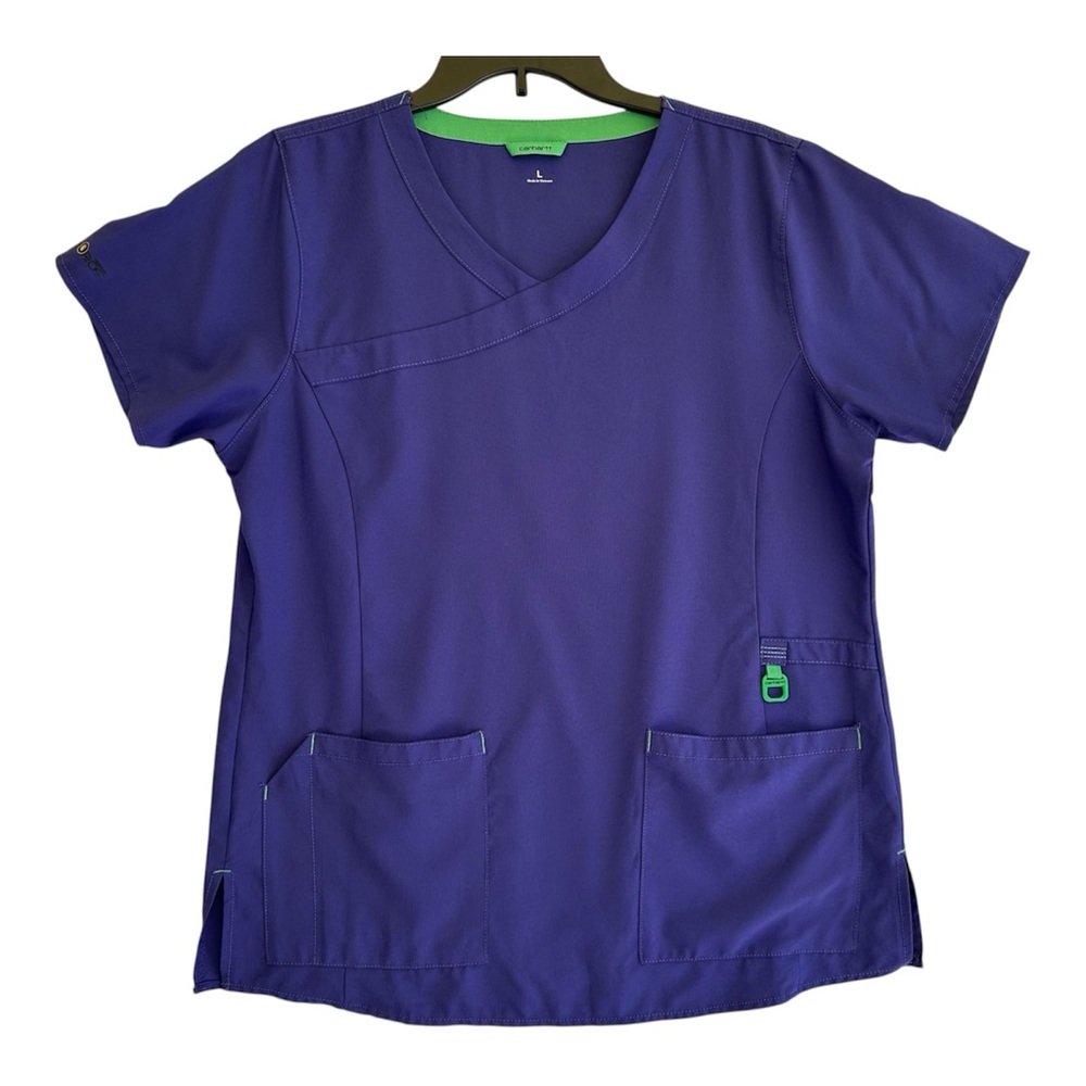 Carhartt Women’s Force Cross Flex V-Neck Scrub Top Short Sleeve Modern Style